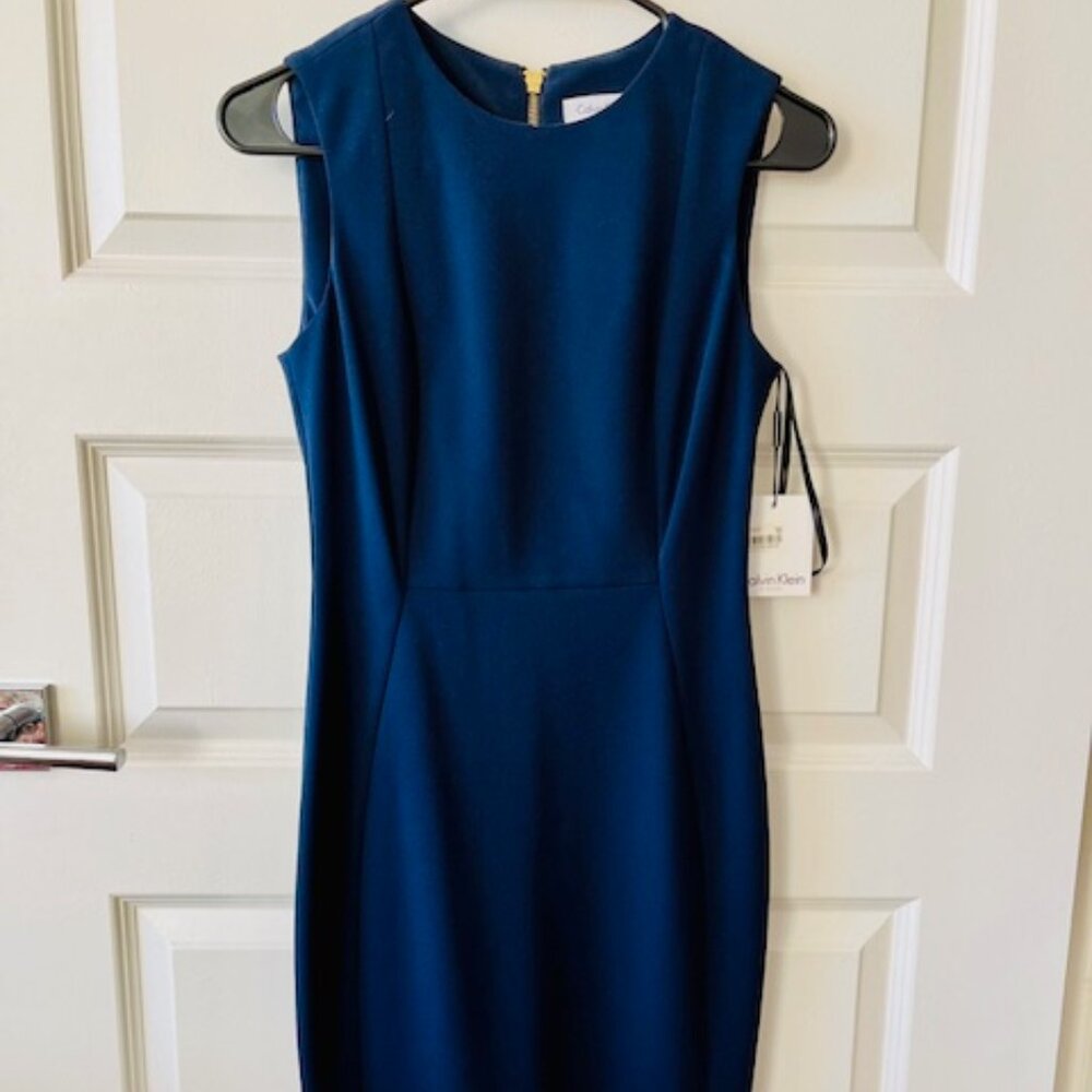 Navy Blue Calvin Klein Sheath Dress